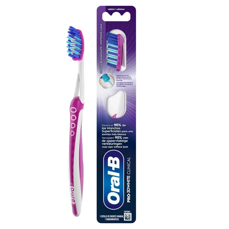Oral-B Pro-3Dwhite Clinical 38 Medium , 1 pezzo