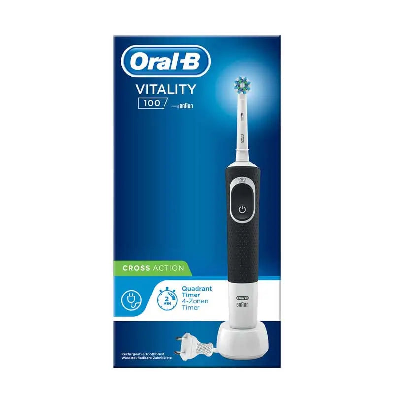 Oral-B Vitality Cross Action Rechargeable Toothbrush Black
