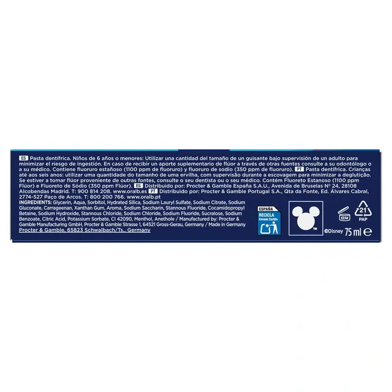Oral-B Junior Star Wars Dentifricio 2X75 Ml, +6 Anni