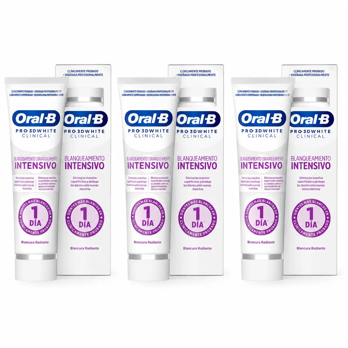 Oral-B Dentifricio 3Dw Sbiancante Radiante, 75 ml, confezione da 3
