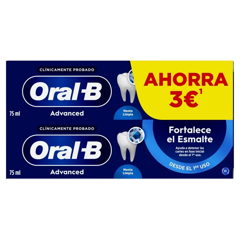 Oral-B Advanced Rinforza Smalto Duplo, 2x75 ml