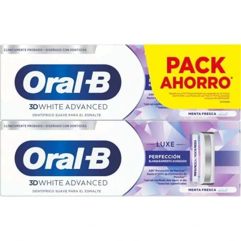 Dentifricio Oral-B 3D White Advanced Perfection , 2x75 ml