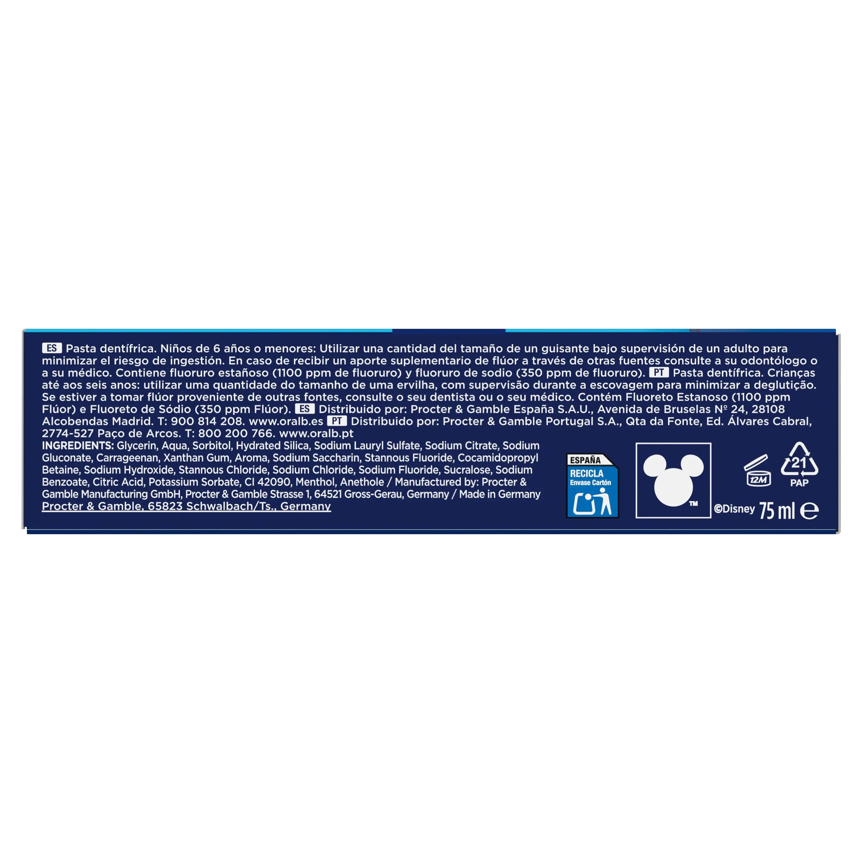 Dentifricio Oral-B Pro Junior da 6 a 12 anni, 75 ml