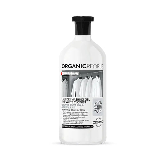 Organic People Detergente liquido per bucato biologico a base di giglio d'acqua e riso giapponese, 1000 Ml