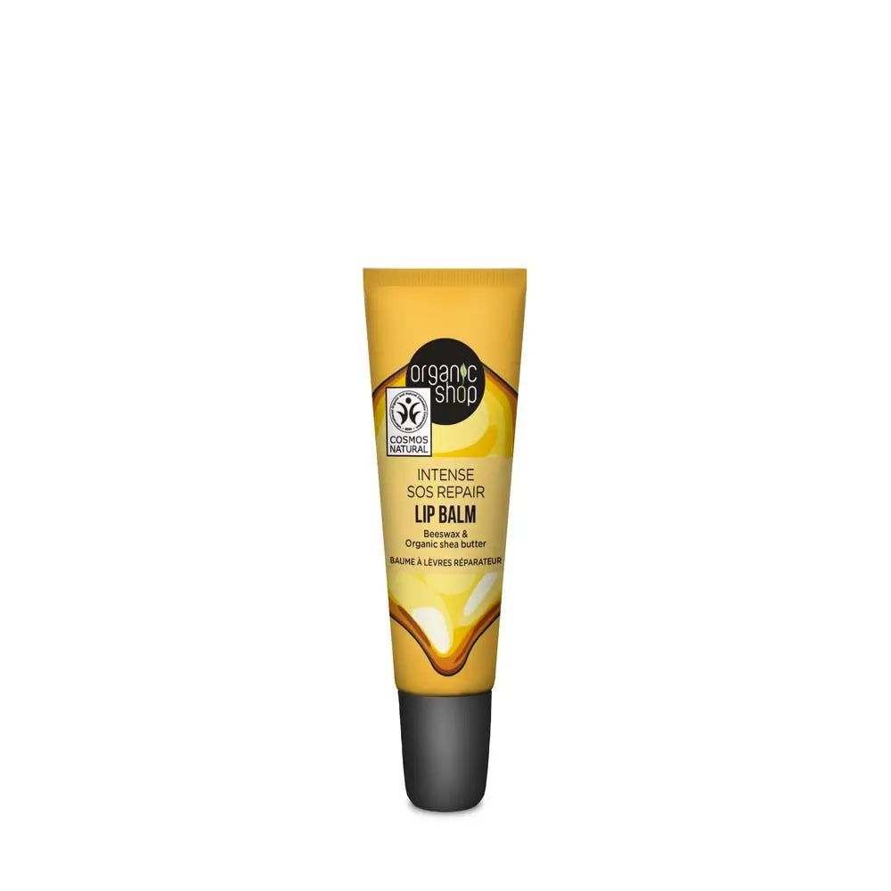 Negozio biologico Sos Balsamo labbra riparatore con cera d'api e burro di karité, 10 Ml