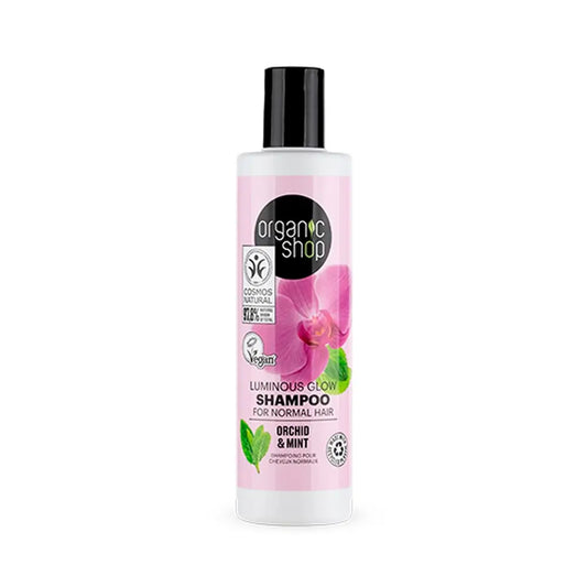 Shampoo per capelli normali all'orchidea e alla menta di Organic Shop, 280 Ml