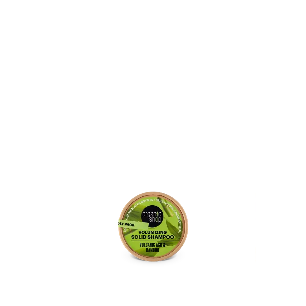 Organic Shop Shampoo solido volumizzante Cenere vulcanica e bambù, 60 G