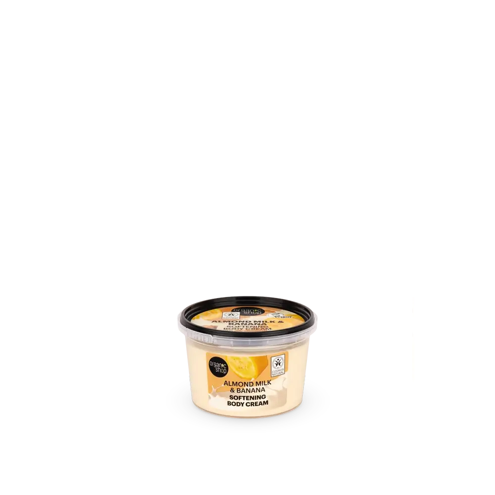 Organic Shop Crema corpo lenitiva al latte di mandorla e banana, 250 Ml