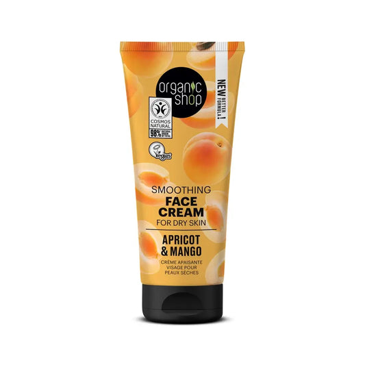 Organic Shop Crema viso leggera quotidiana all'albicocca e al mango, 50 Ml