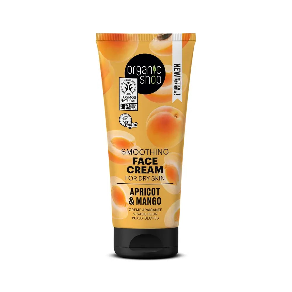 Organic Shop Crema viso leggera quotidiana all'albicocca e al mango, 50 Ml