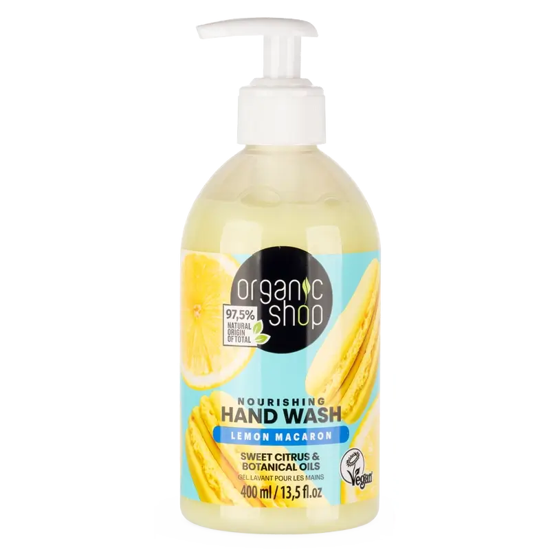 Organic Shop Crp Sapone nutriente per le mani al limone Macaron , 400 ml