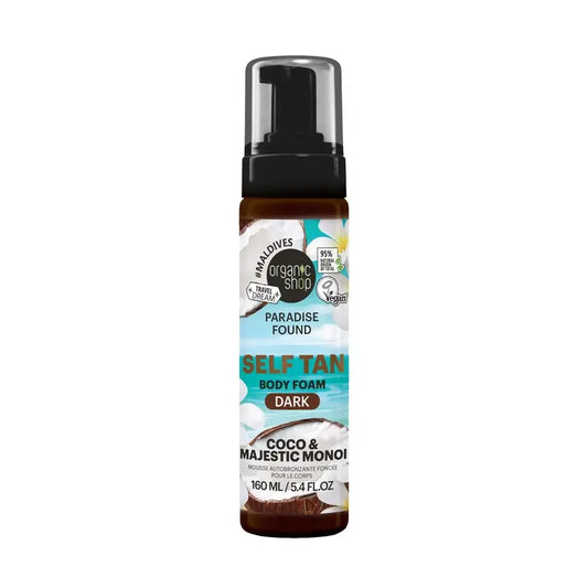 Organic Shop schiuma autoabbronzante tonalità scura, 160 ml