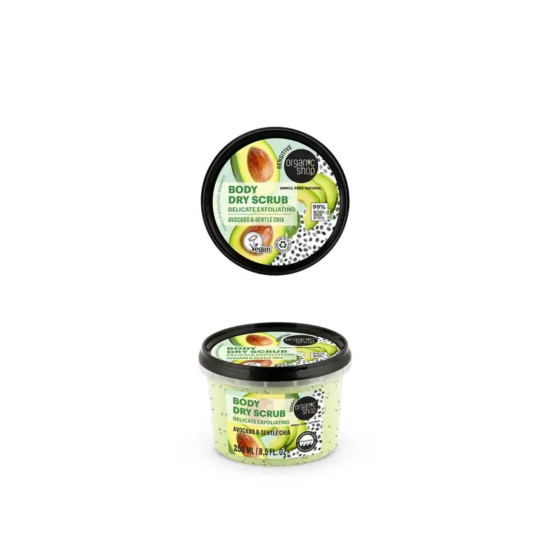Negozio Biologico Scrub corpo all'avocado e chia , 250 ml