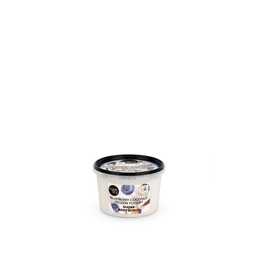 Negozio Biologico Scrub corpo allo yogurt ghiacciato al cocco e mirtilli, 250 Ml