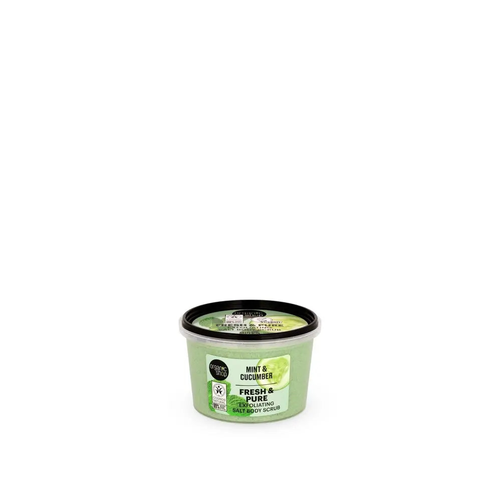 Negozio Biologico Scrub corpo fresco e puro alla menta piperita e al cetriolo, 250 Ml