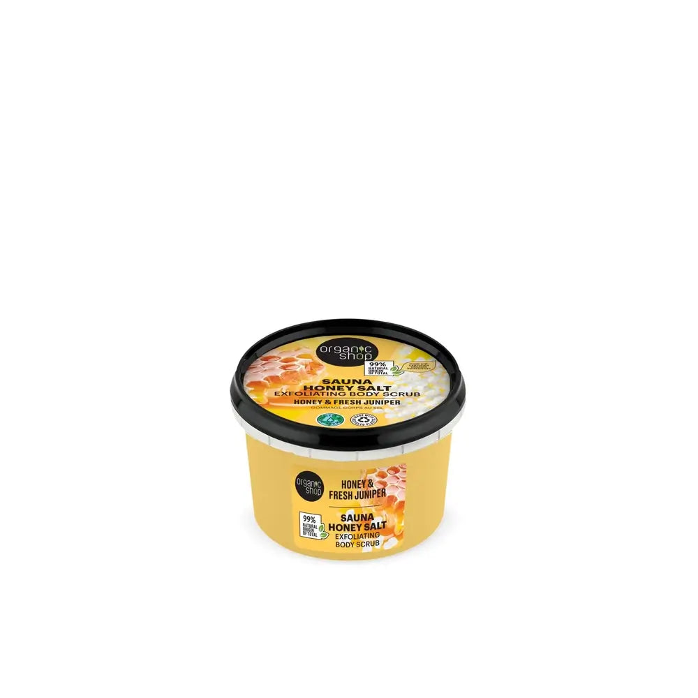 Negozio Biologico Scrub corpo al sale di miele e ginepro con effetto sauna, 250 Ml