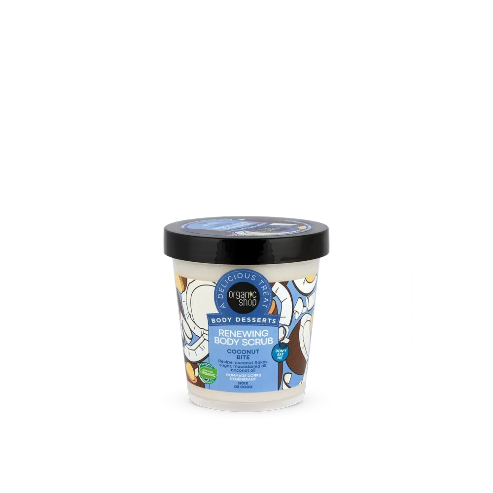 Negozio Biologico Scrub rinnovatore per il corpo al morso di cocco, 450 Ml