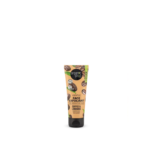 Negozio Biologico Scrub delicato per il viso per pelli sensibili con caffè e schizandra, 75 Ml