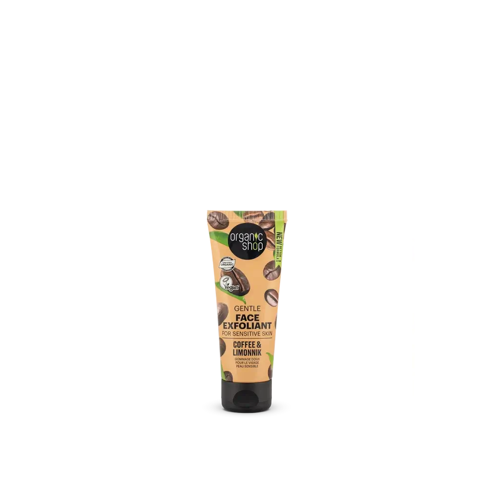 Negozio Biologico Scrub delicato per il viso per pelli sensibili con caffè e schizandra, 75 Ml