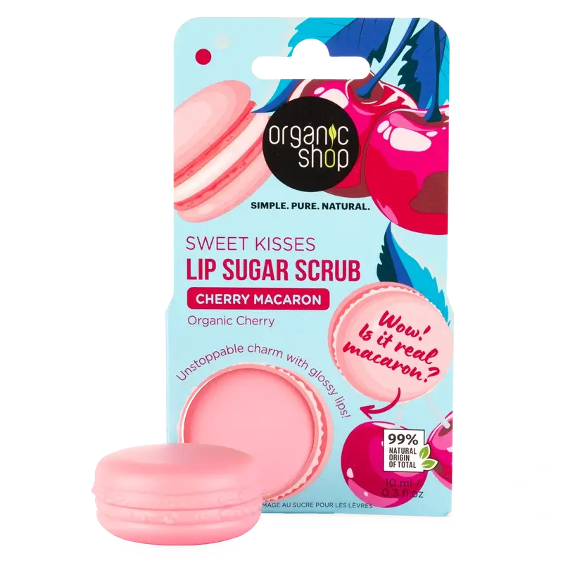 Negozio biologico Fac Cherry Macaron Sugar Lip Scrub , 10 ml