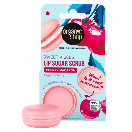 Negozio biologico Fac Cherry Macaron Sugar Lip Scrub , 10 ml