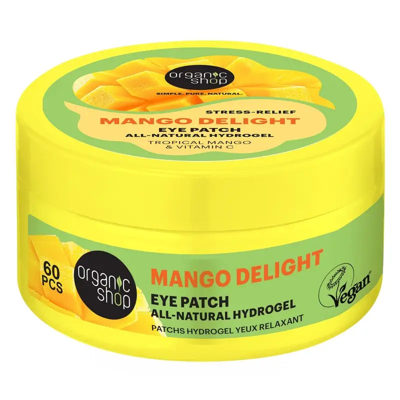 Organic Shop Fac Cerotti idrogel antistress per il contorno occhi "Delizia di mango", 60 pezzi.