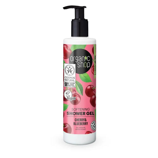 Negozio Biologico Negozio Biologico Ciliegia e Mirtillo Gel doccia lenitivo al mirtillo, 280 Ml
