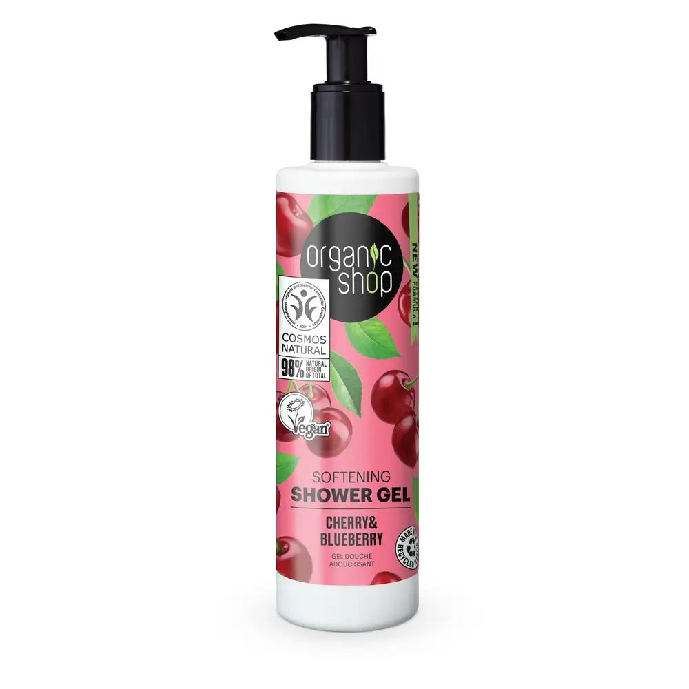 Negozio Biologico Negozio Biologico Ciliegia e Mirtillo Gel doccia lenitivo al mirtillo, 280 Ml