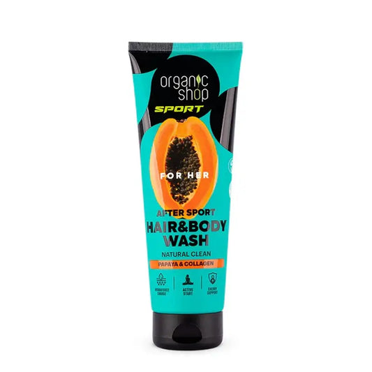 Organic Shop After Sport Gel doccia e shampoo per lei, 200 Ml