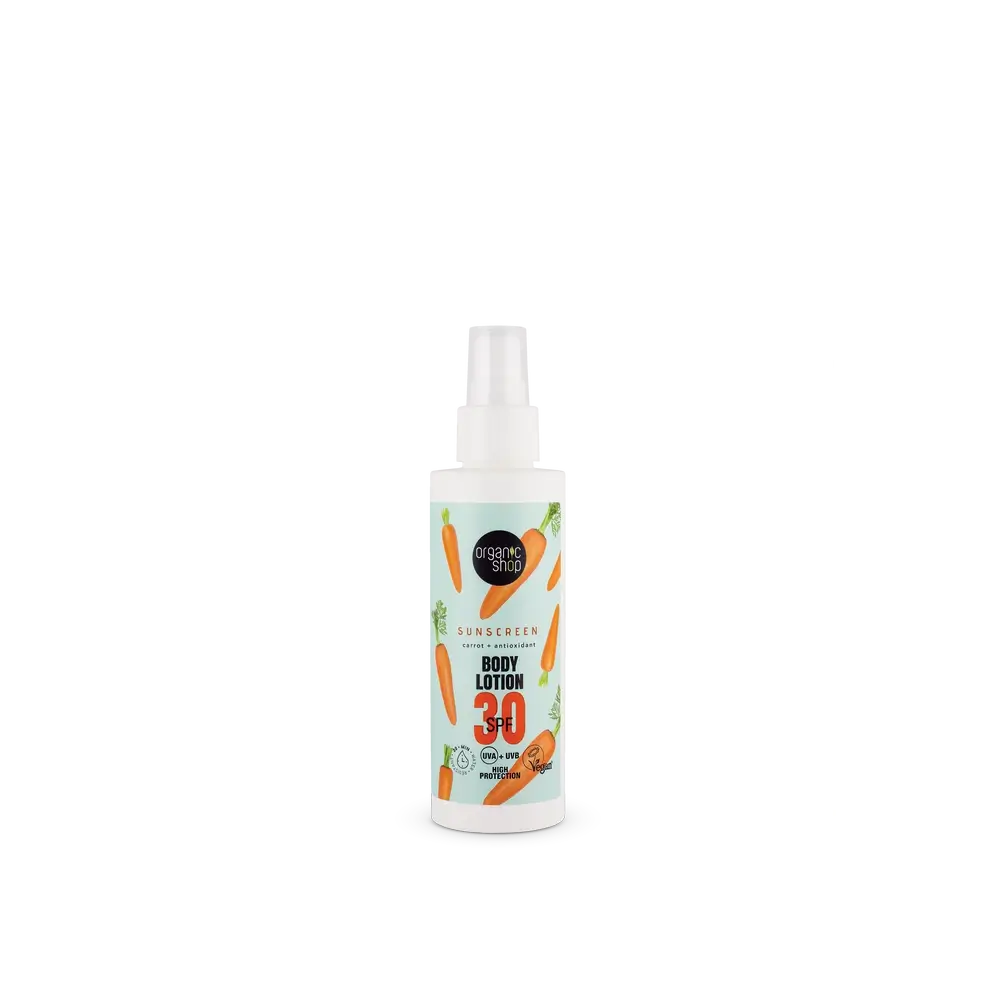 Negozio Biologico Carota + Lozione solare antiossidante per il corpo Spf30, 150 Ml