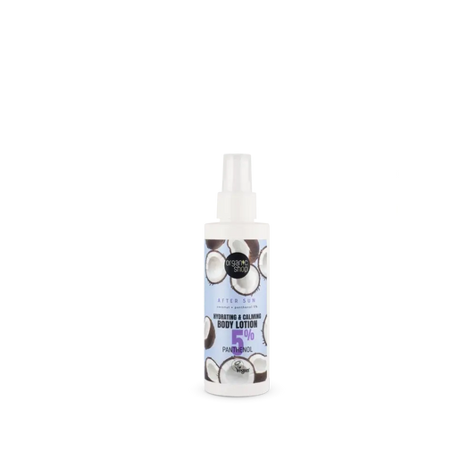 Organic Shop Lozione corpo idratante e lenitiva Doposole al cocco + pantenolo 5%, 150 Ml