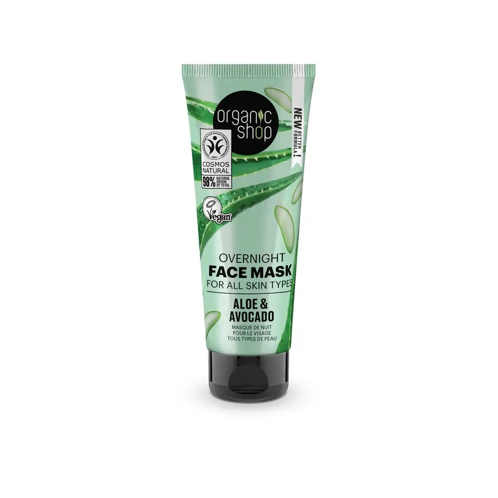 Organic Shop Maschera viso idratante profonda per tutti i tipi di pelle Avocado e Aloe Da Organic Shop, 75 Ml