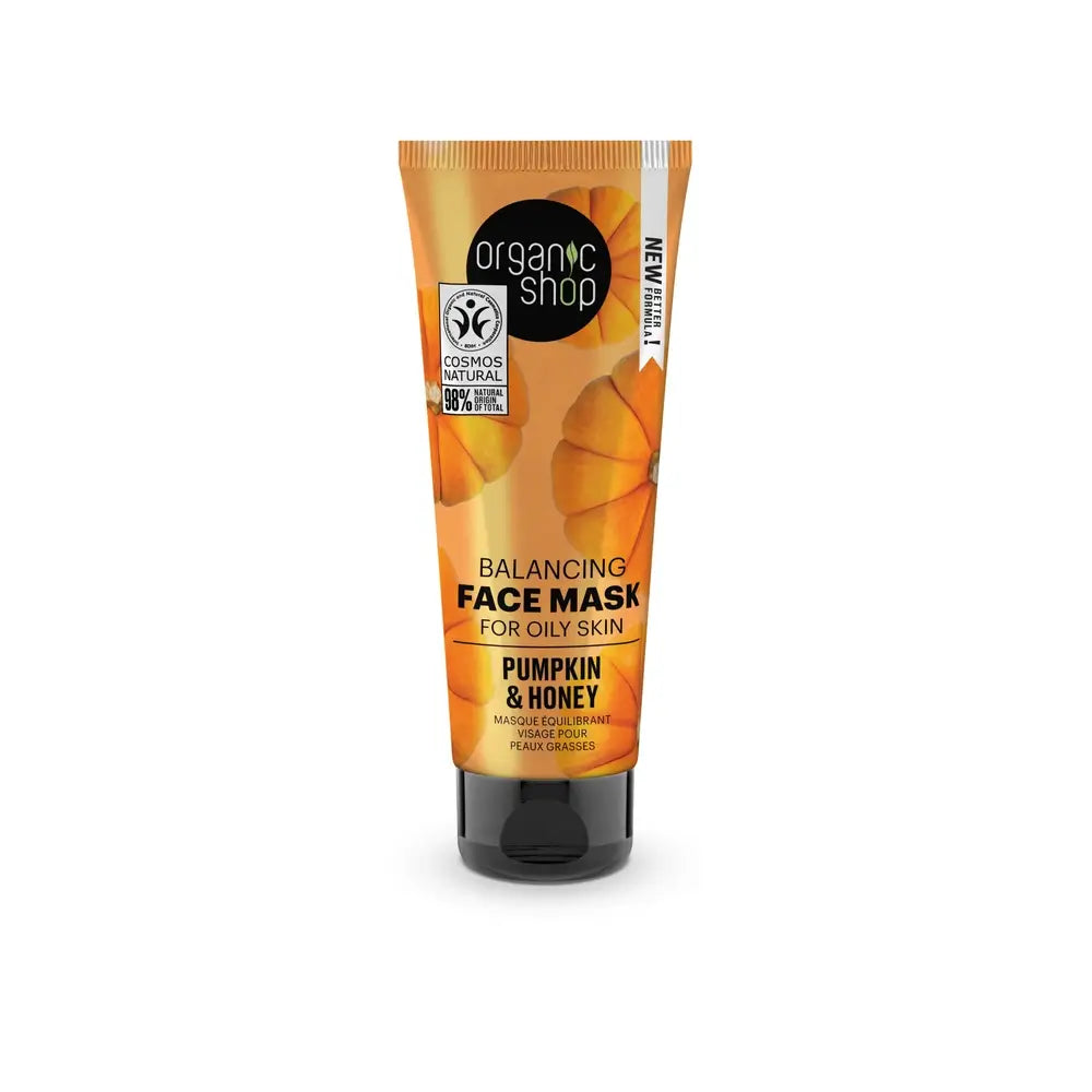Negozio Biologico Maschera viso riequilibrante per pelle grassa alla zucca e miele, 75 Ml