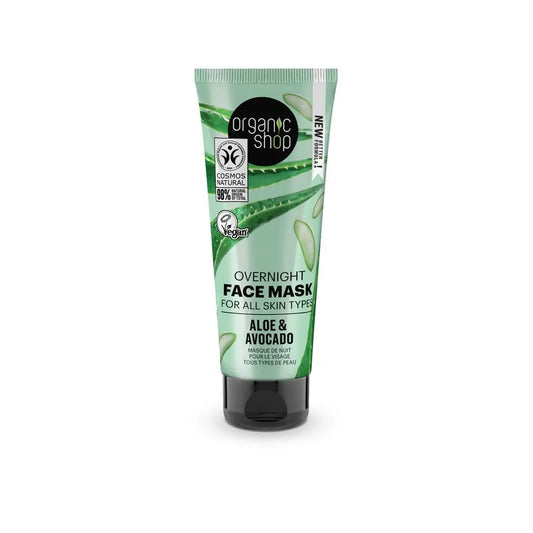 Maschera da notte per tutti i tipi di pelle Avocado e Aloe Da Organic Shop, 75 Ml