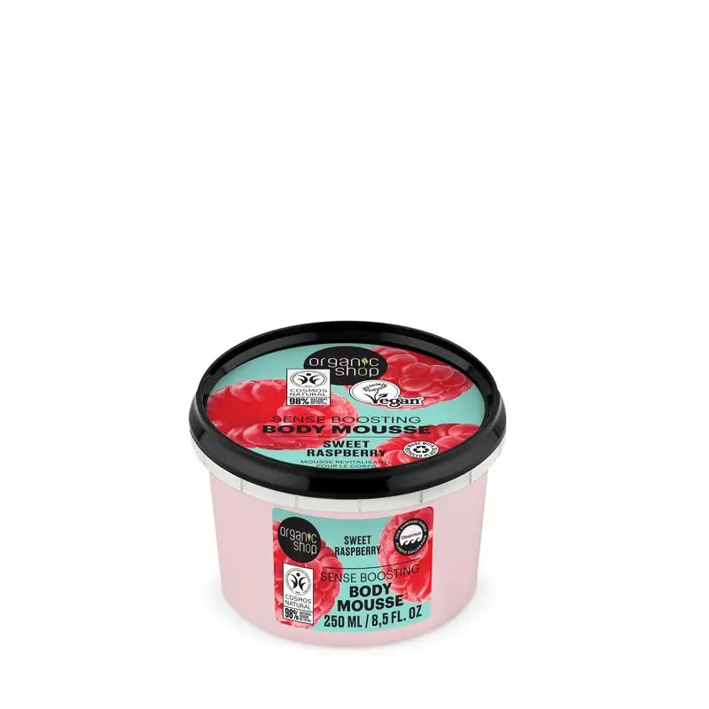 Organic Shop Mix Lampone Mousse Corpo Rinnovante , 250 ml