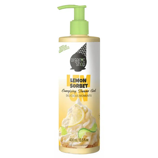 Organic Shop Ogs Ice Gel doccia energizzante Sorbetto al limone , 400 ml