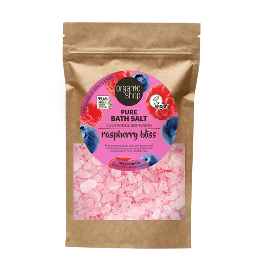 Negozio Biologico Puri sali da bagno al lampone, 500 G