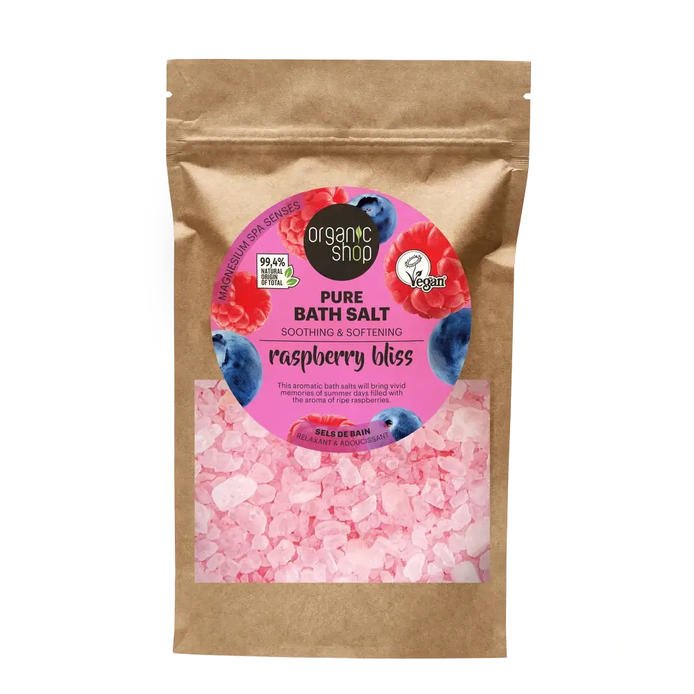 Negozio Biologico Puri sali da bagno al lampone, 500 G