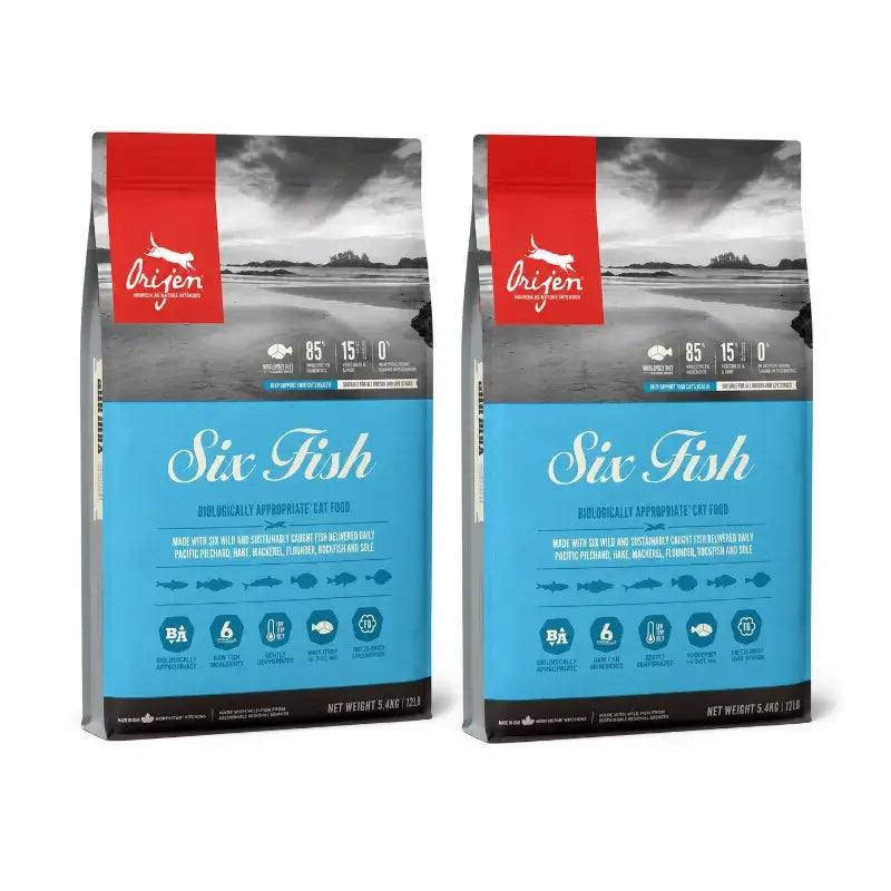 Orijen Feline Adult 6 Pesce 5,4Kg cibo per gatti confezione 2