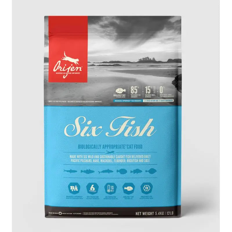 Orijen Feline Adult 6 Pesce 5,4Kg cibo per gatti