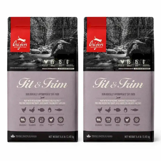 Orijen Feline Adult Fit Trim 5,4 Kg cibo per gatti , confezione 2