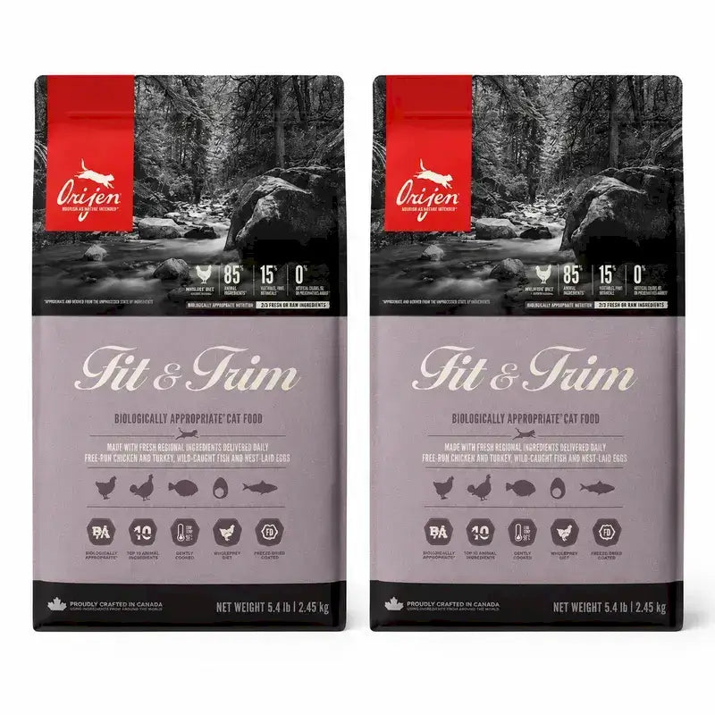 Orijen Feline Adult Fit Trim 5,4 Kg cibo per gatti , confezione 2