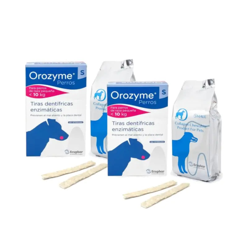 Orozyme Canine S Strisce dentali, confezione da 2 x 24 strisce