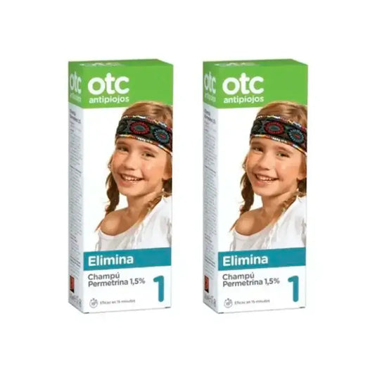 OTC Lice Control Permethrin Shampoo 1,5% , Confezione 2 x 125 ml