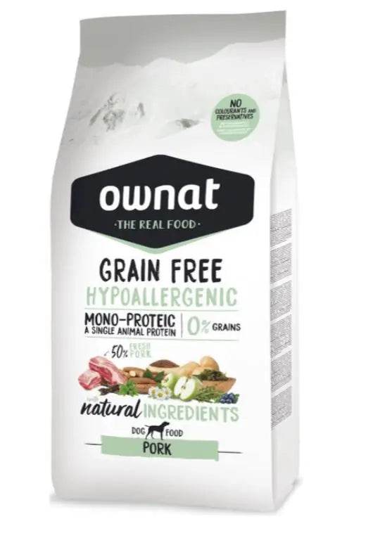 Ownat Canine Adult Hypoallergenic Grain Free Pork 12kg, dog food for dogs