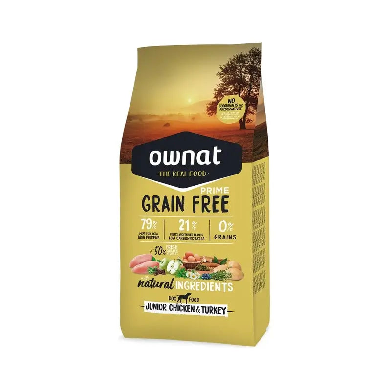 Ownat Grain Free Prime Junior Pollo e Tacchino 12 Kg