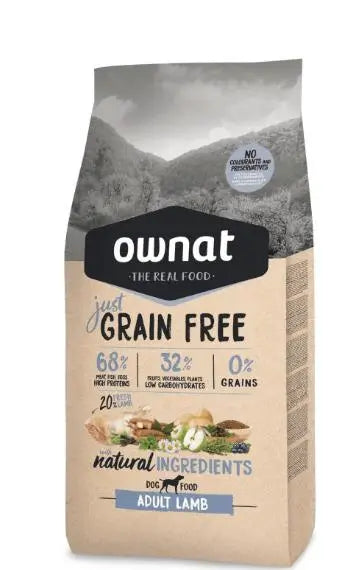 Ownat Just Canine Adult Grain Free Lamb 3kg , cibo per cani