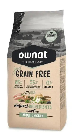 Ownat Just Canine Adult Grain Free Chicken 3 kg, alimento per cani