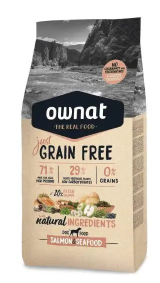 Ownat Just Canine Adult Grain Free Salmon 3kg , cibo per cani