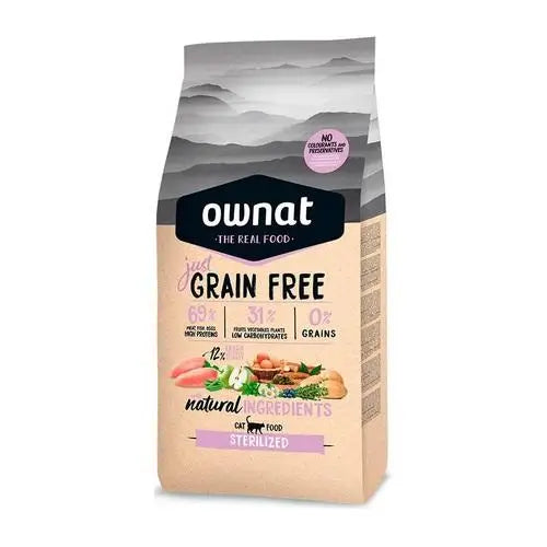 Ownat Just Feline Adult Sterilised Grain Free 8Kg, cibo per gatti